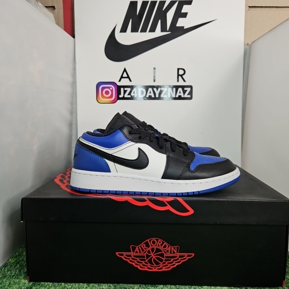 Nike Air Jordan 1 Low GS OG Royal Toe  553560-140 Size 5.5 (7 Wmn) CLEAN!!! Mens - Picture 2 of 16